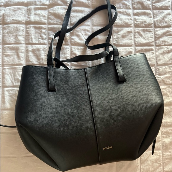 Polene Black Leather Cyme Bag - Picture 1 of 4